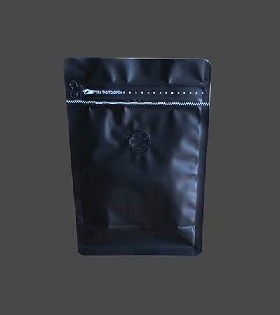 Black Matte Flat Bottom Bags