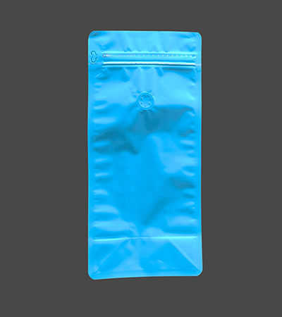 Blue Matte Flat Bottom Bags