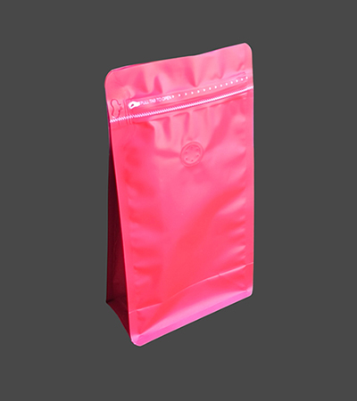 Red Matte Flat Bottom Bags