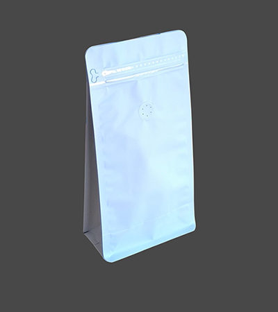 White Matte Flat Bottom Bags